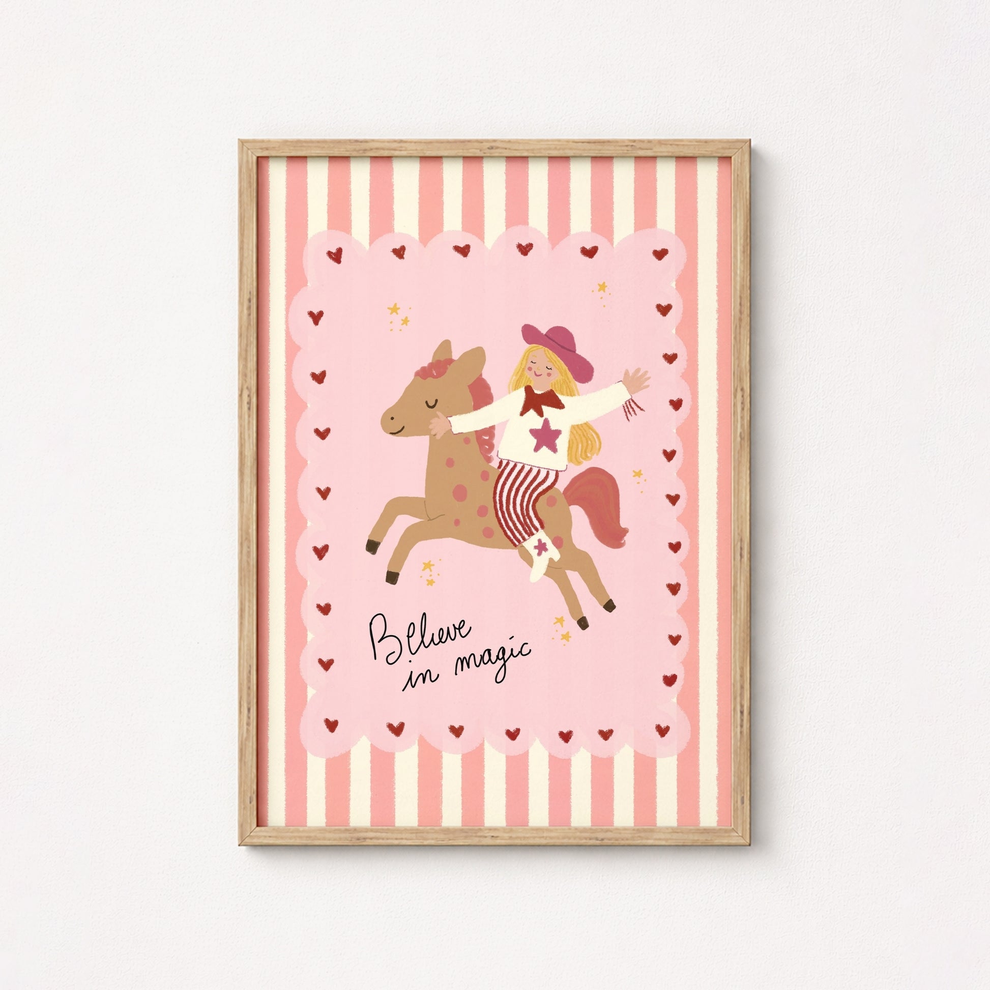 Whimsical Horse Wall Art, Girls Room Decor