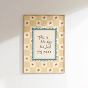 The Day the Lord has Made with Stars - Art mural pour chambre de bébé et enfants
