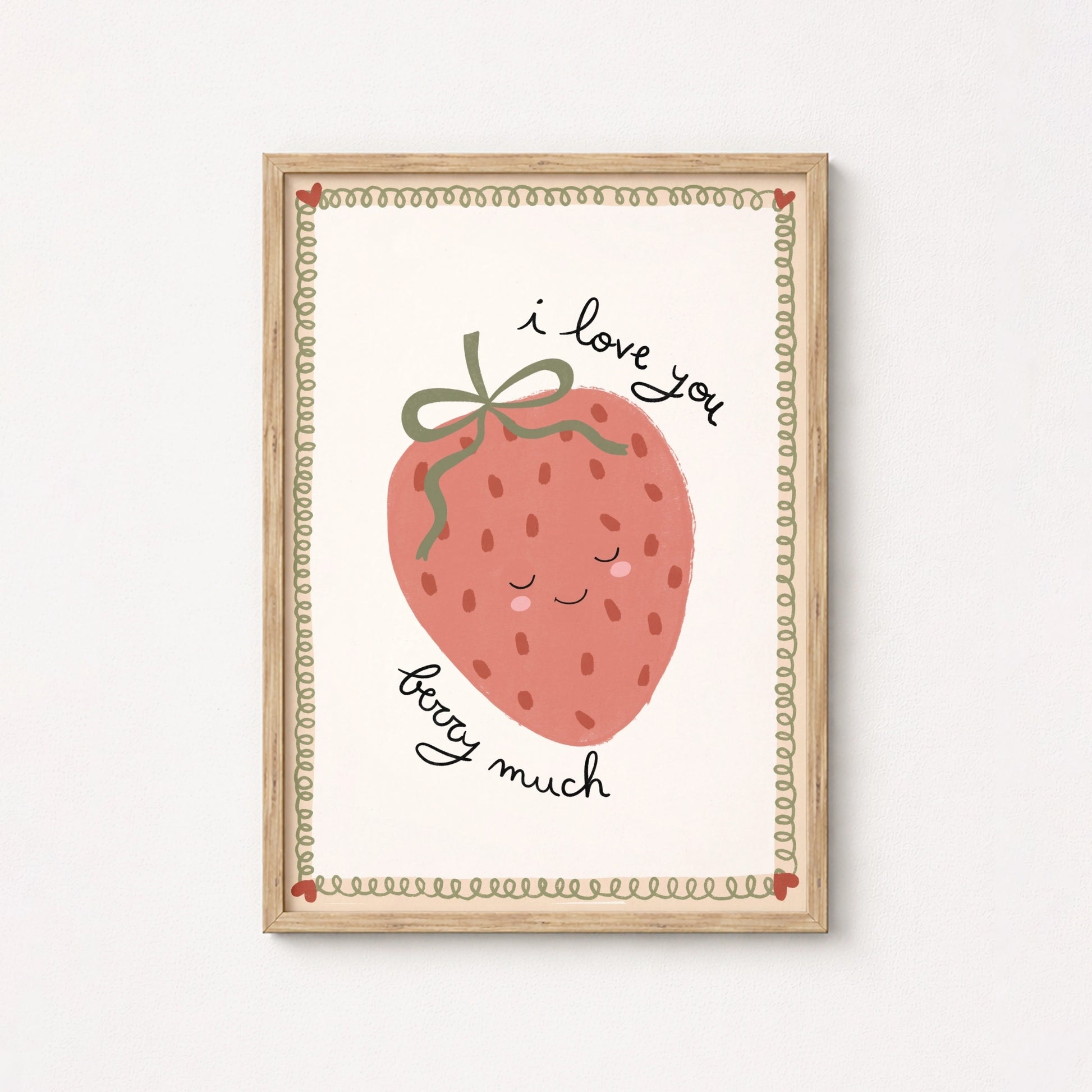 Arte murale Fragola per cameretta