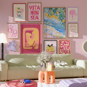 Pink Coastal Wall Art Bundle – 130+ Printable Designs
