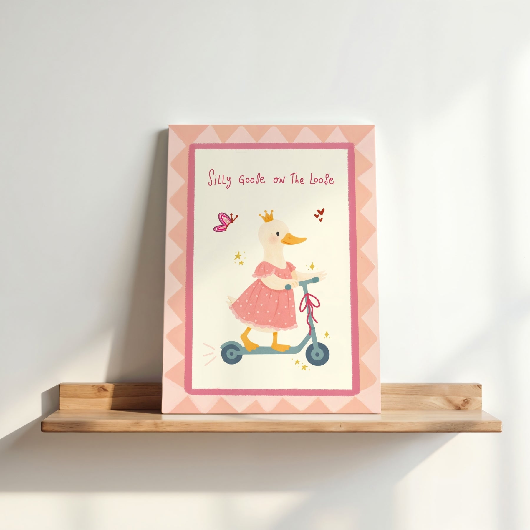 Pink Silly Goose on the Loose Canvas Print