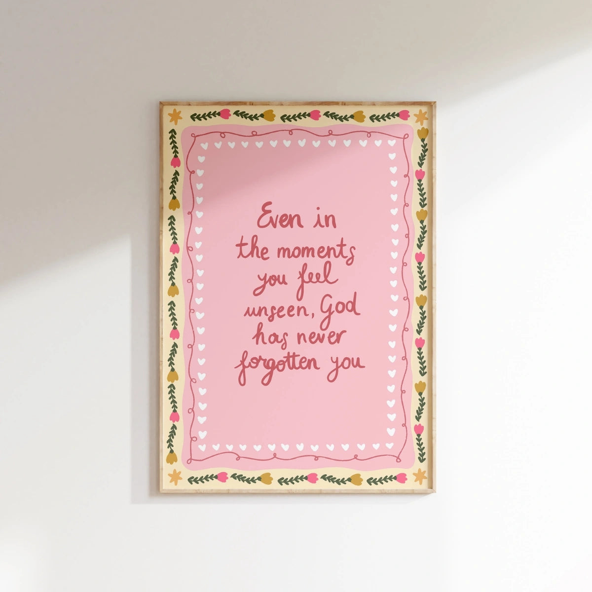 Pink Faith Decor, Christian Wall Decor