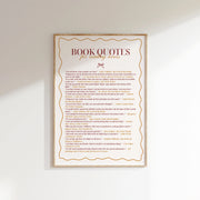 Book Quotes Red and Orange – Bookish Wall Art