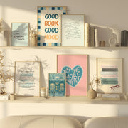 Blue Bookish Wall Art Bundle – 100+ Printable Designs