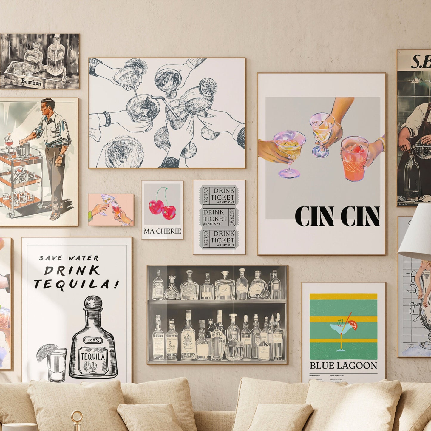 Bar Cart Decor, over 300 prints