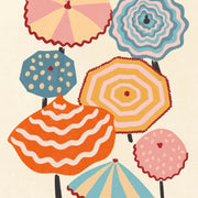 Colorful Beach Umbrella – Coastal Wall Art