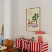 La Dolce Vita Pink Road Trip – Coastal Wall Art