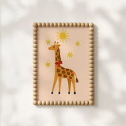 Giraffe with Red Bow under the Sun – Nursery & kids wall art