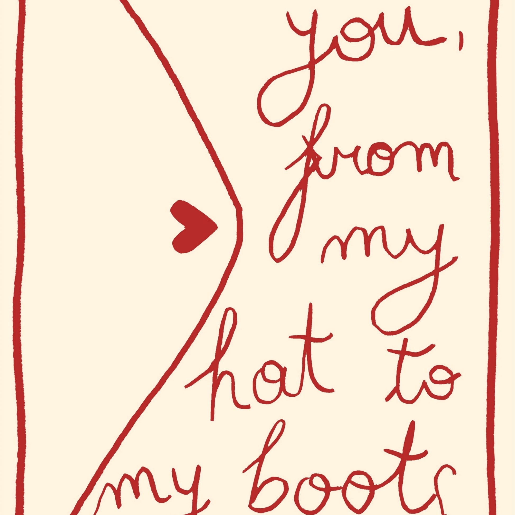 Impression humoristique pour la Saint-Valentin