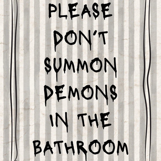 Funny Halloween Bathroom Print