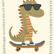 Cool Dinosaur Skateboard Art – Nursery & kids wall art