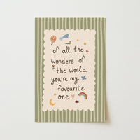 You're My Favourite One – Plakat do pokoju dziecięcego