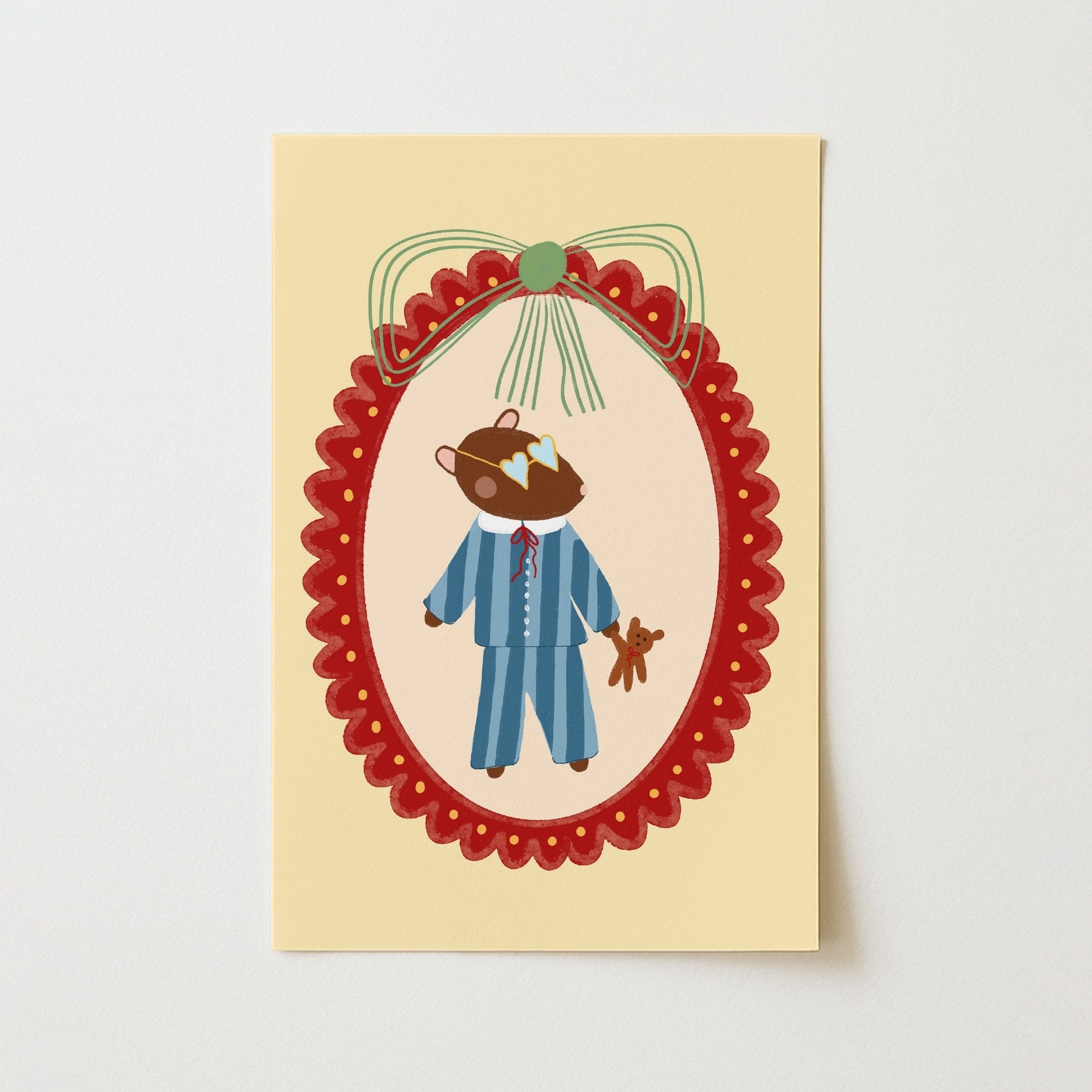 Bear Nursery Print - Cute Teddy Wall Art for Kids, Colorful Kids Decor