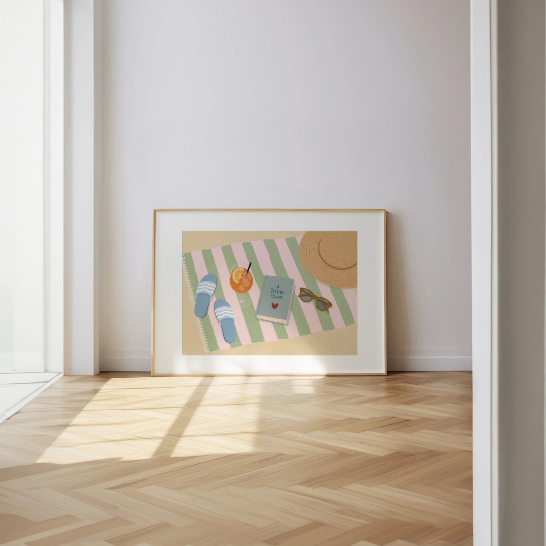 Surf Up Wall Art - Poster colorato con tavola da surf