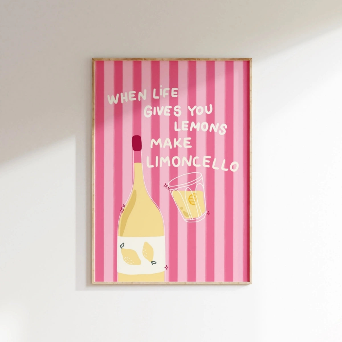 Impresión Limoncello – Arte de Pared con Frase de Verano Italiano, Decoración de Pared Costera