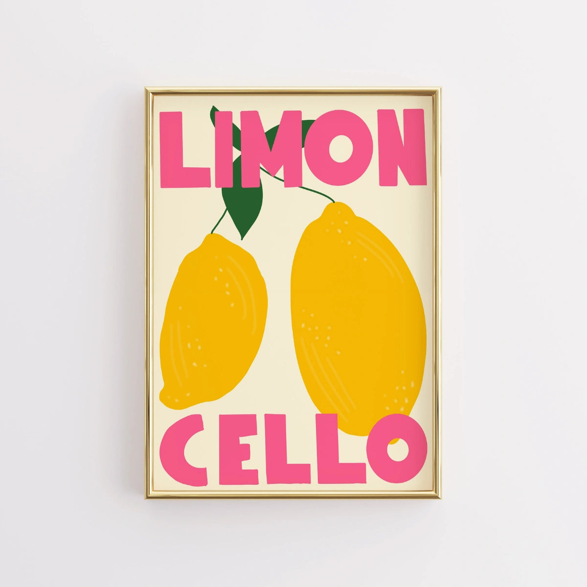 Limoncello Wall Art Print - Italian Lemon Kitchen Decor