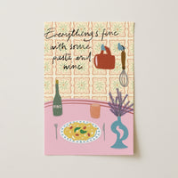 Cozy Dinner Scene Print