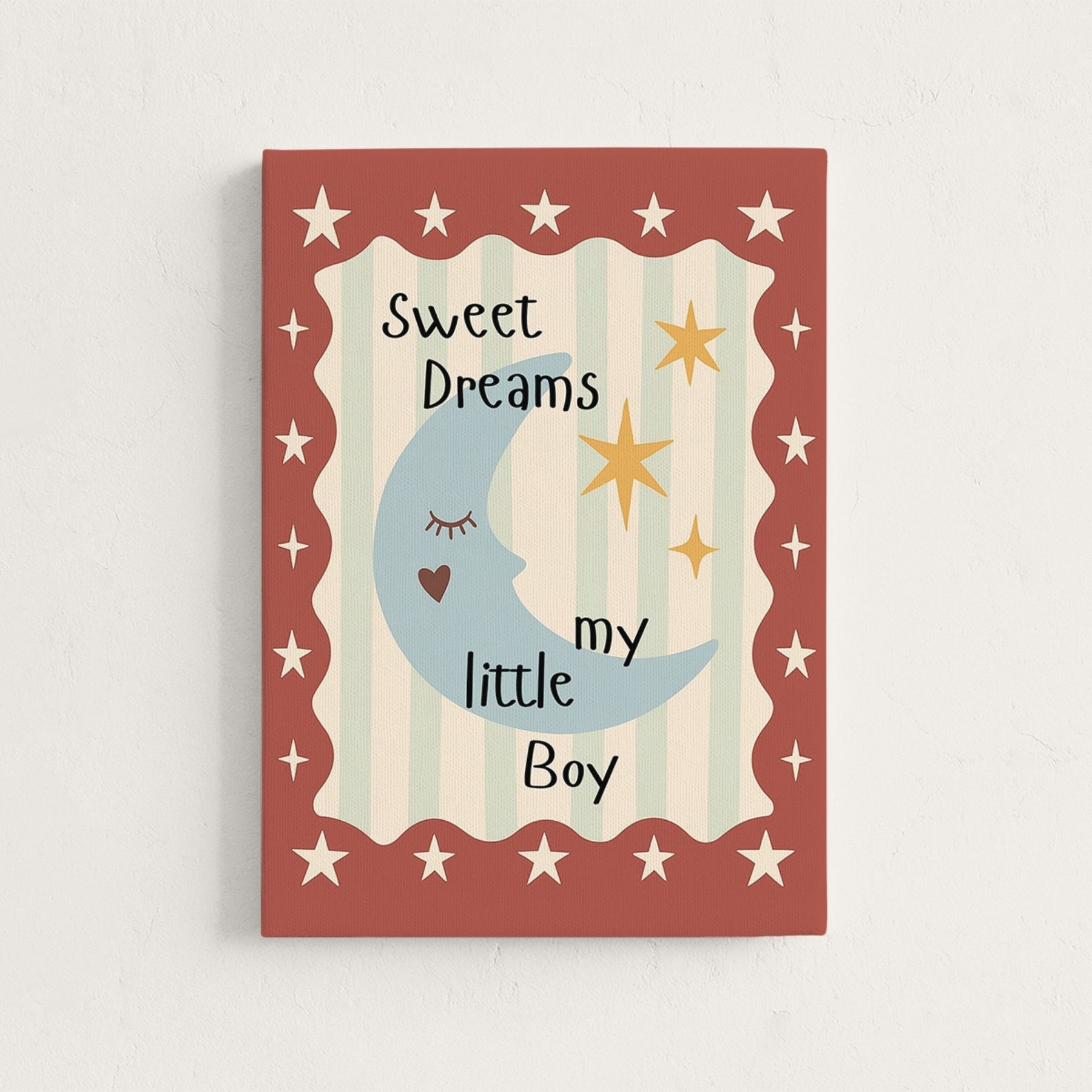 Sweet Dreams My Little Boy Canvas Print