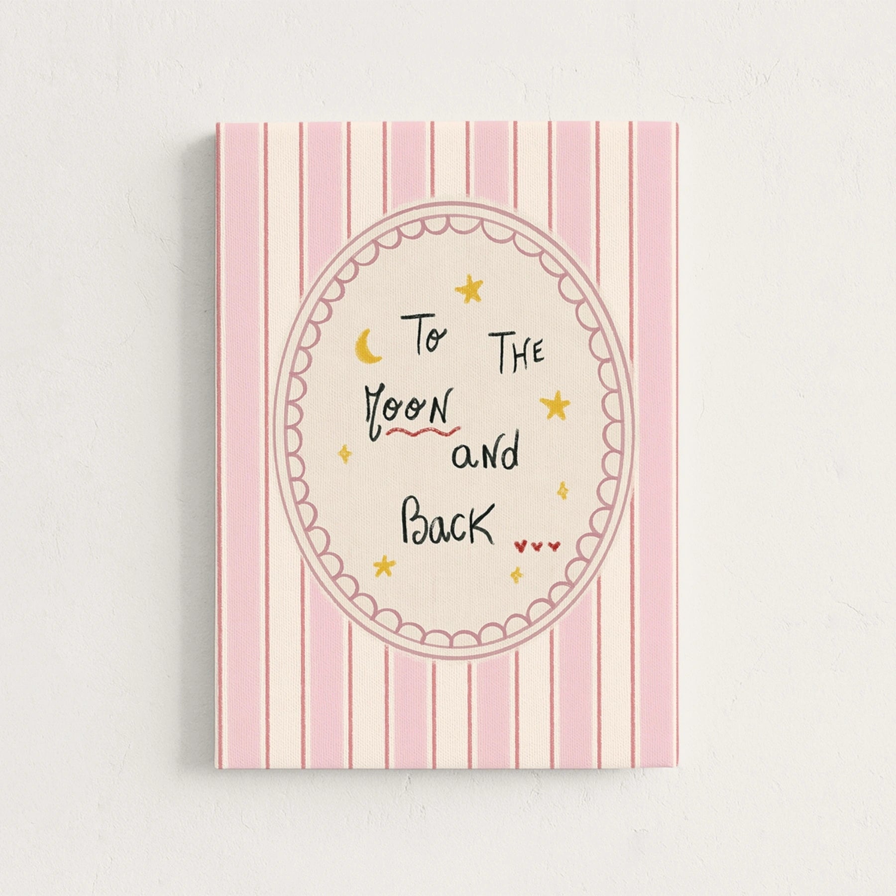 To the Moon and Back Nursery Canvas