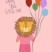 Dream Big Pink Lion – Nursery & Kids wall art