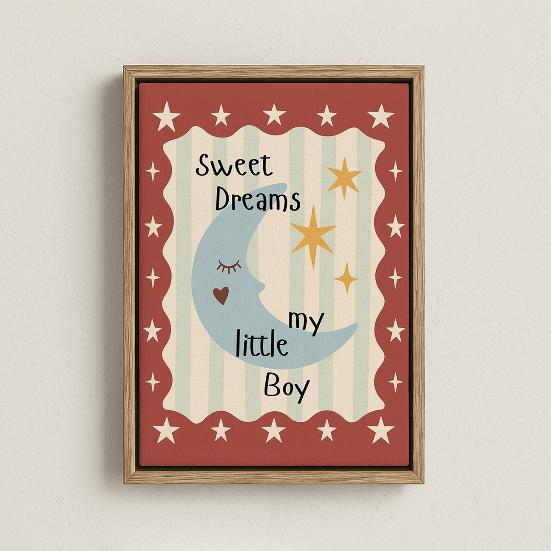 Sweet Dreams My Little Boy Canvas Print