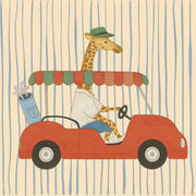 Giraffe Driving – Nursery & kids wall art