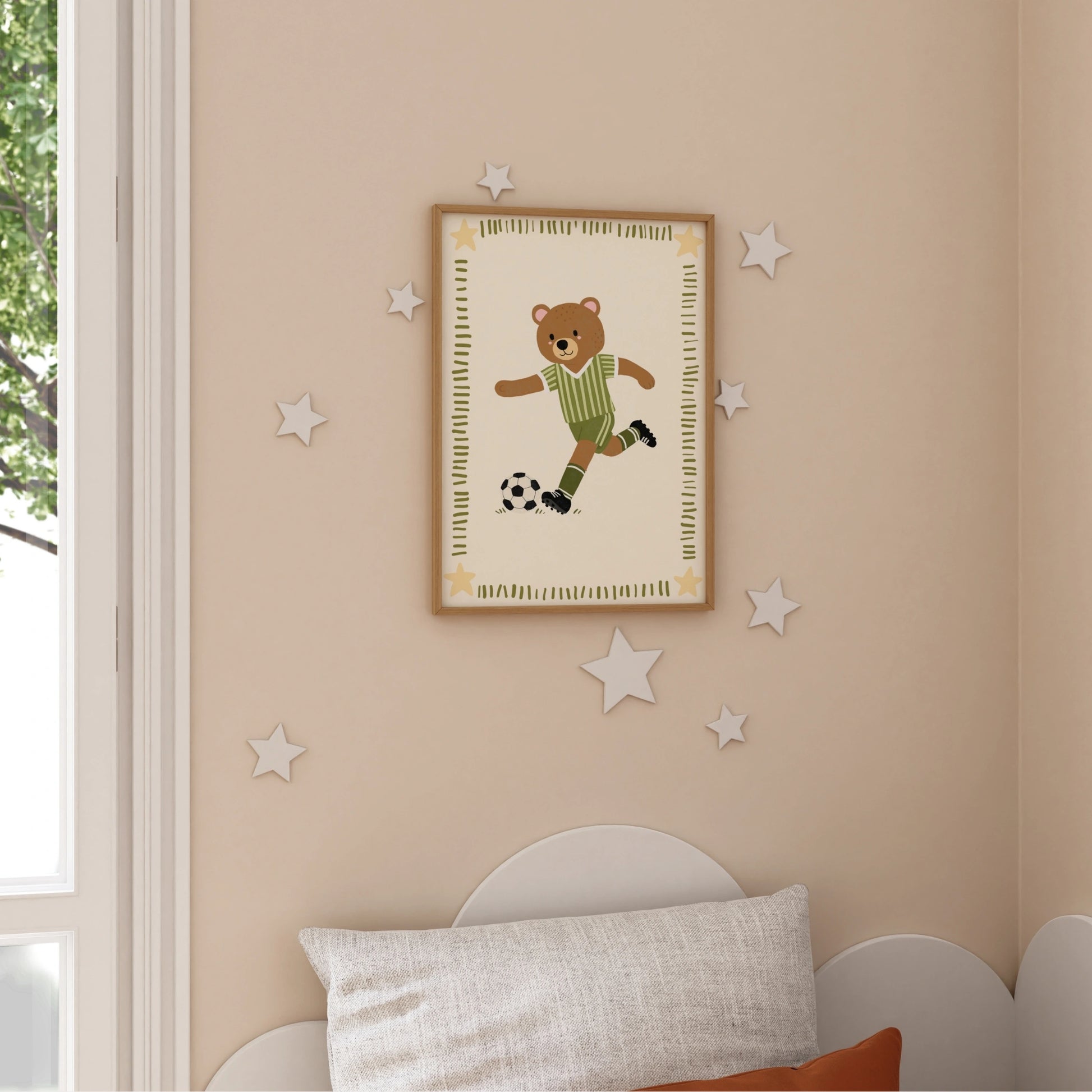 Soccer Bear Nursery Print