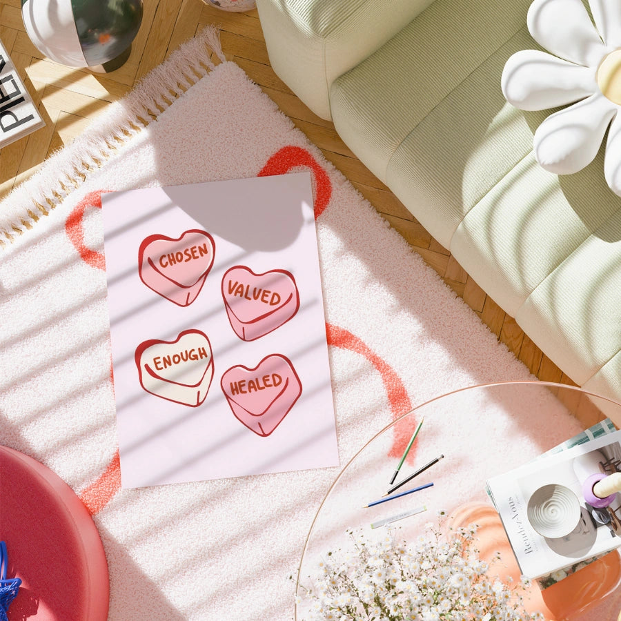 Chosen Valued Healed Printable – Faith Candy Hearts Decor