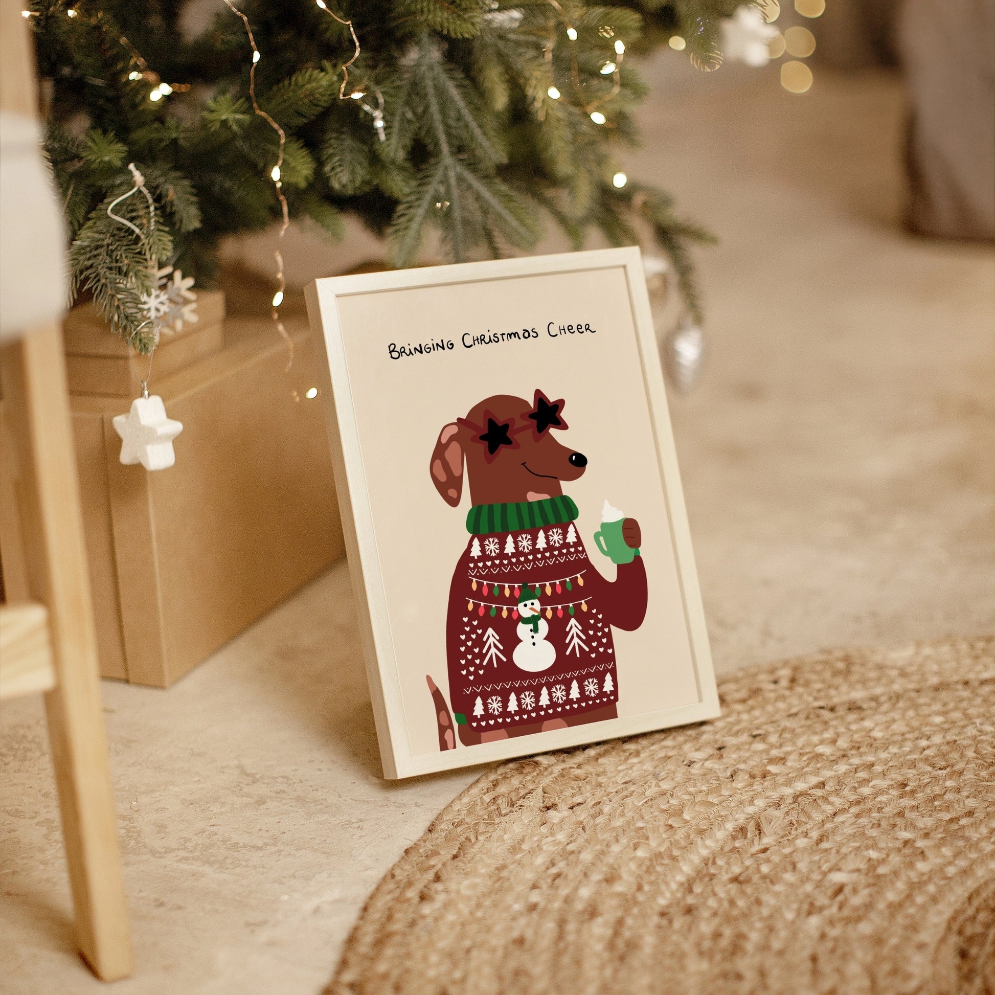 Christmas Dog Wall Art