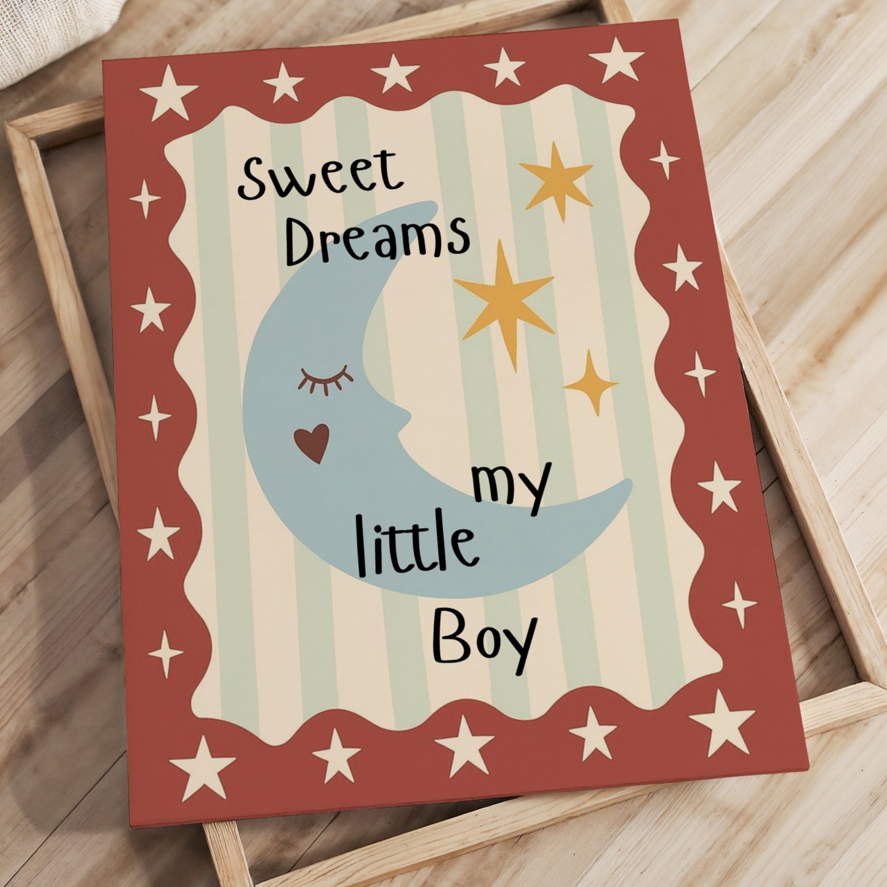 Sweet Dreams My Little Boy Canvas Print