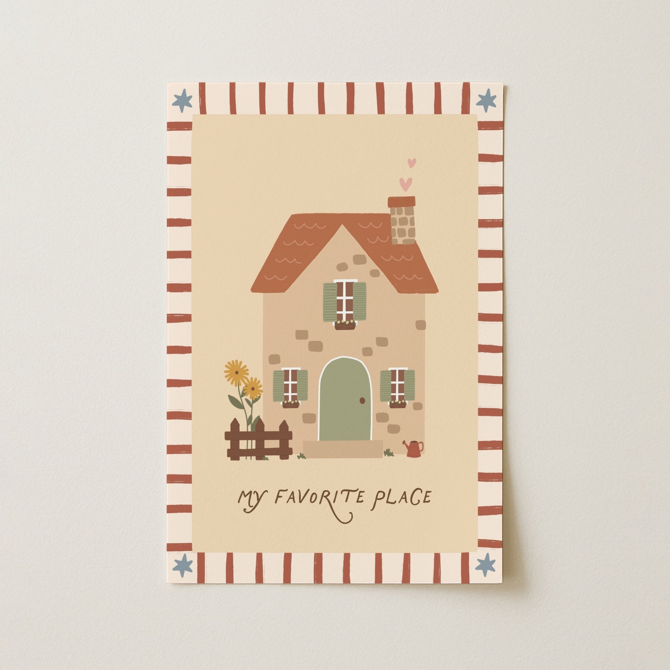 My Favorite Place Cottage – Poster fürs Baby- und Kinderzimmer