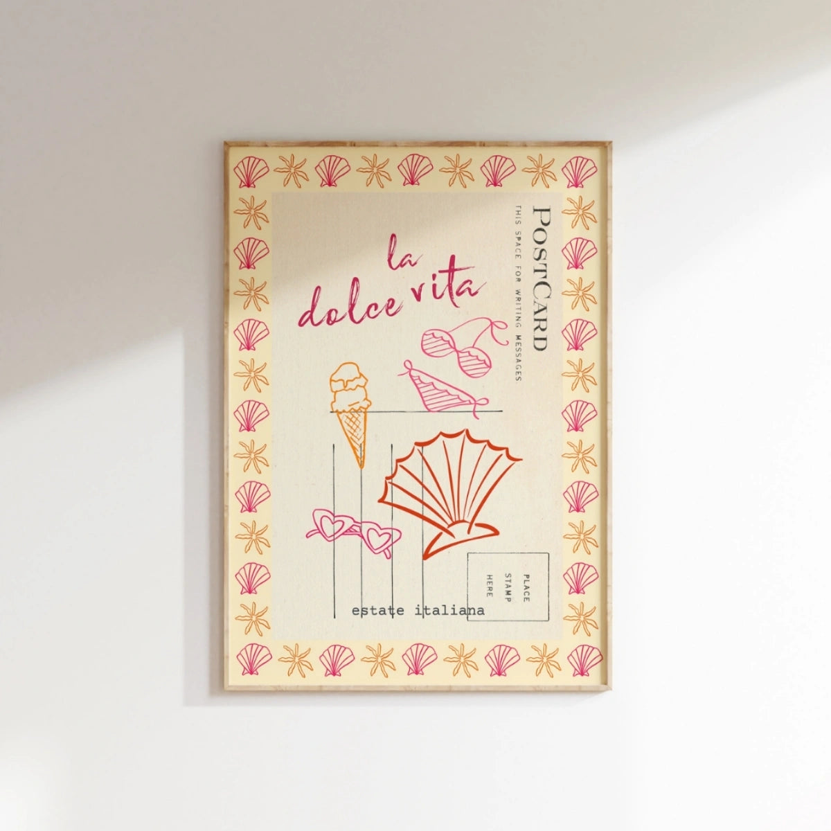 La Dolce Vita Print – Italian Summer Postcard Wall Art, Coastal Wall Decor