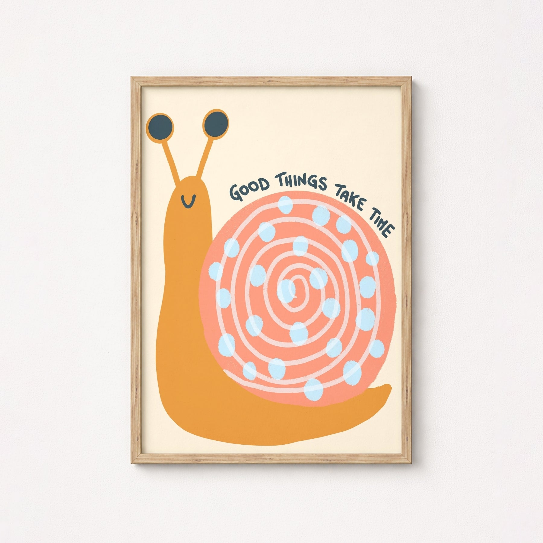 Snail Nursery Print - Good Things Take Time Wall Art