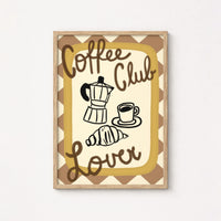 Coffee Club Kitchen Wall Art, Kitchen Wall Decor