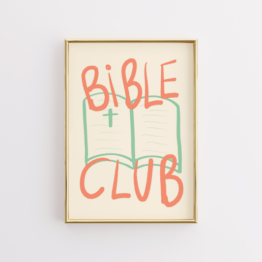 Bible Club Print – Cute Christian Wall Art