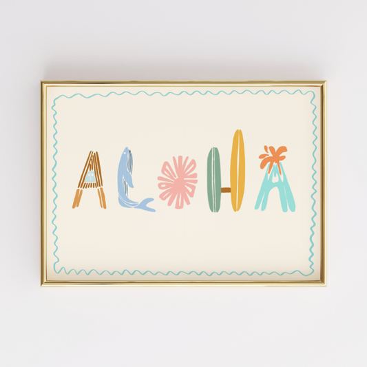 Aloha Wall Art – Tropical Summer Print