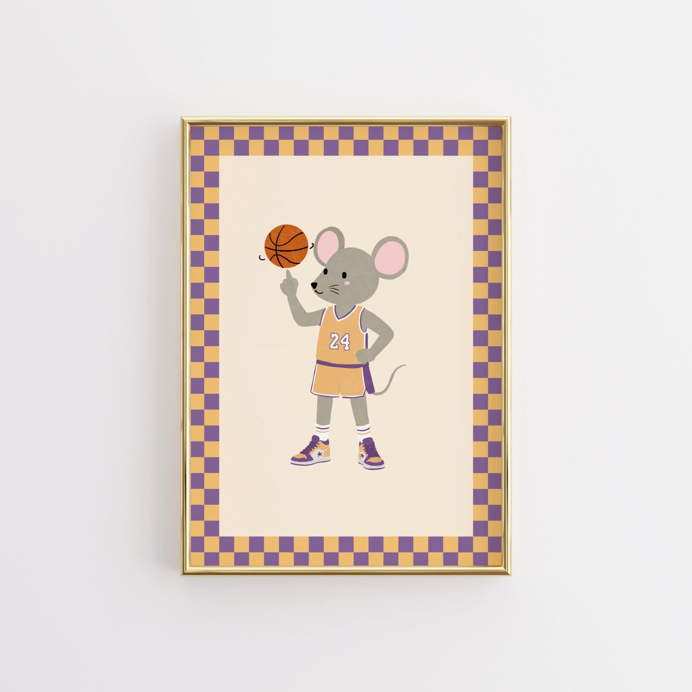 Basketball Mouse Nursery Print