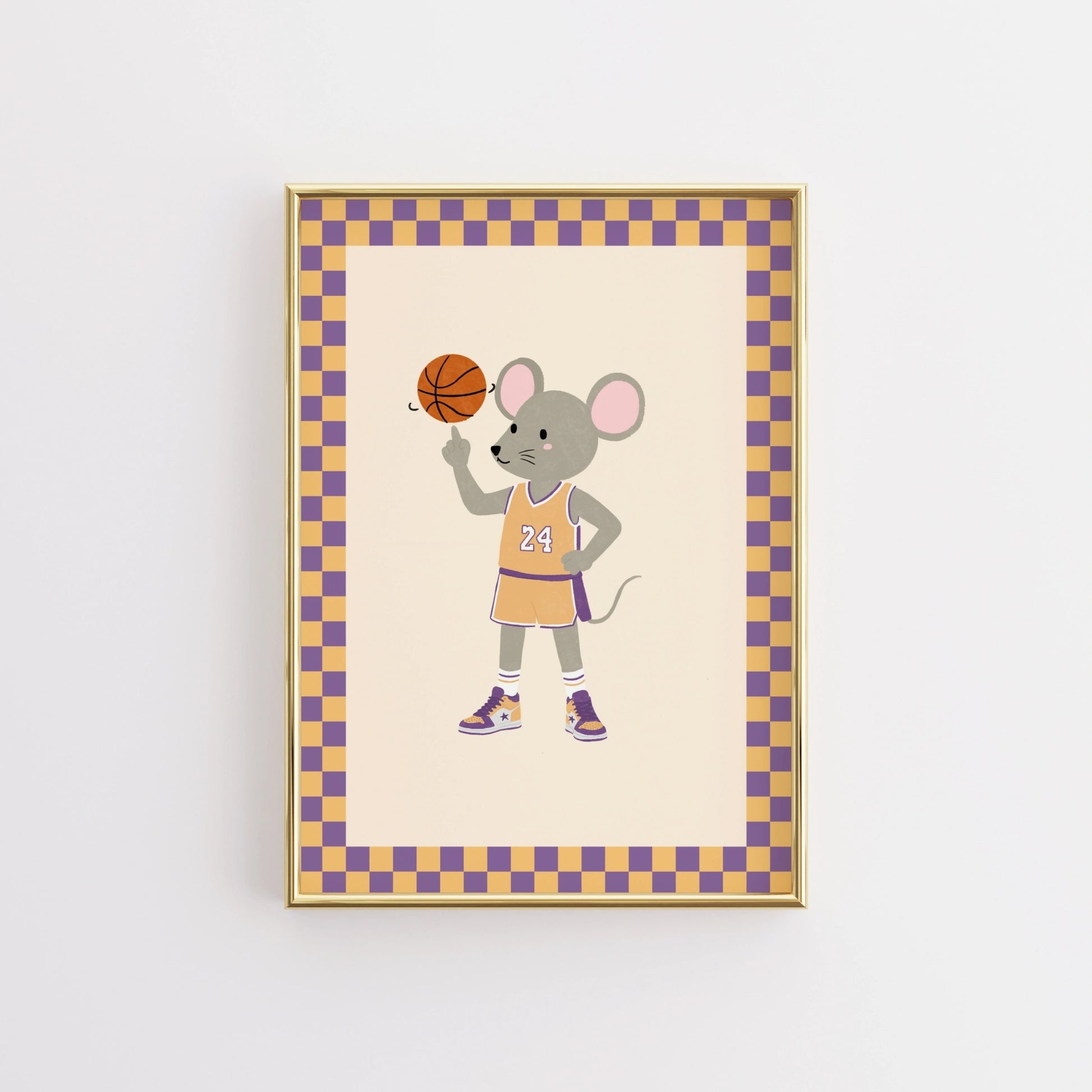 Basketball Mouse Nursery Print