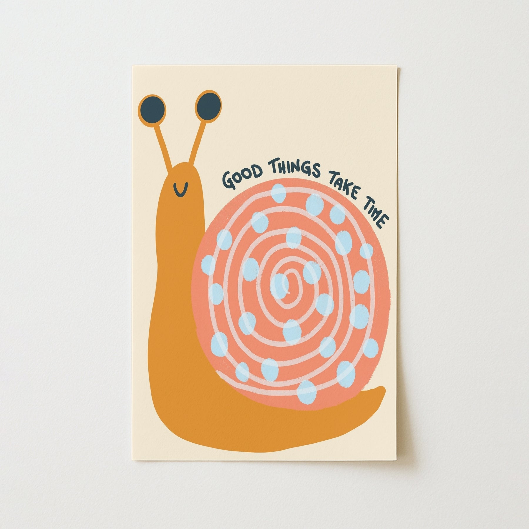 Snail Nursery Print - Good Things Take Time Wall Art