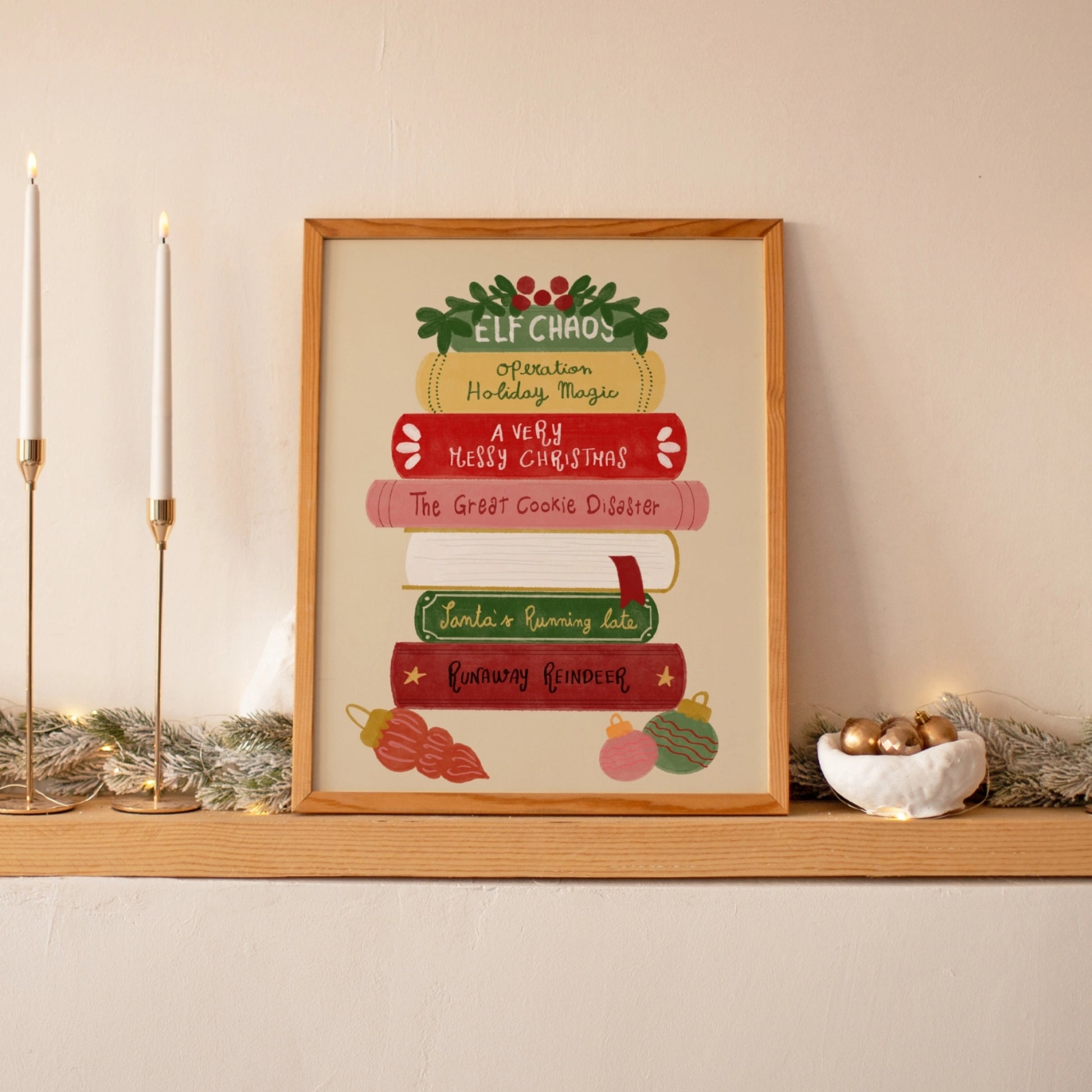 Christmas Story Books Wall Art