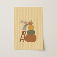Bunny with Autumn Pumpkins – Nursery & Kids Wall Art