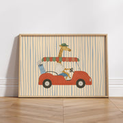 Giraffe Driving – Nursery & kids wall art