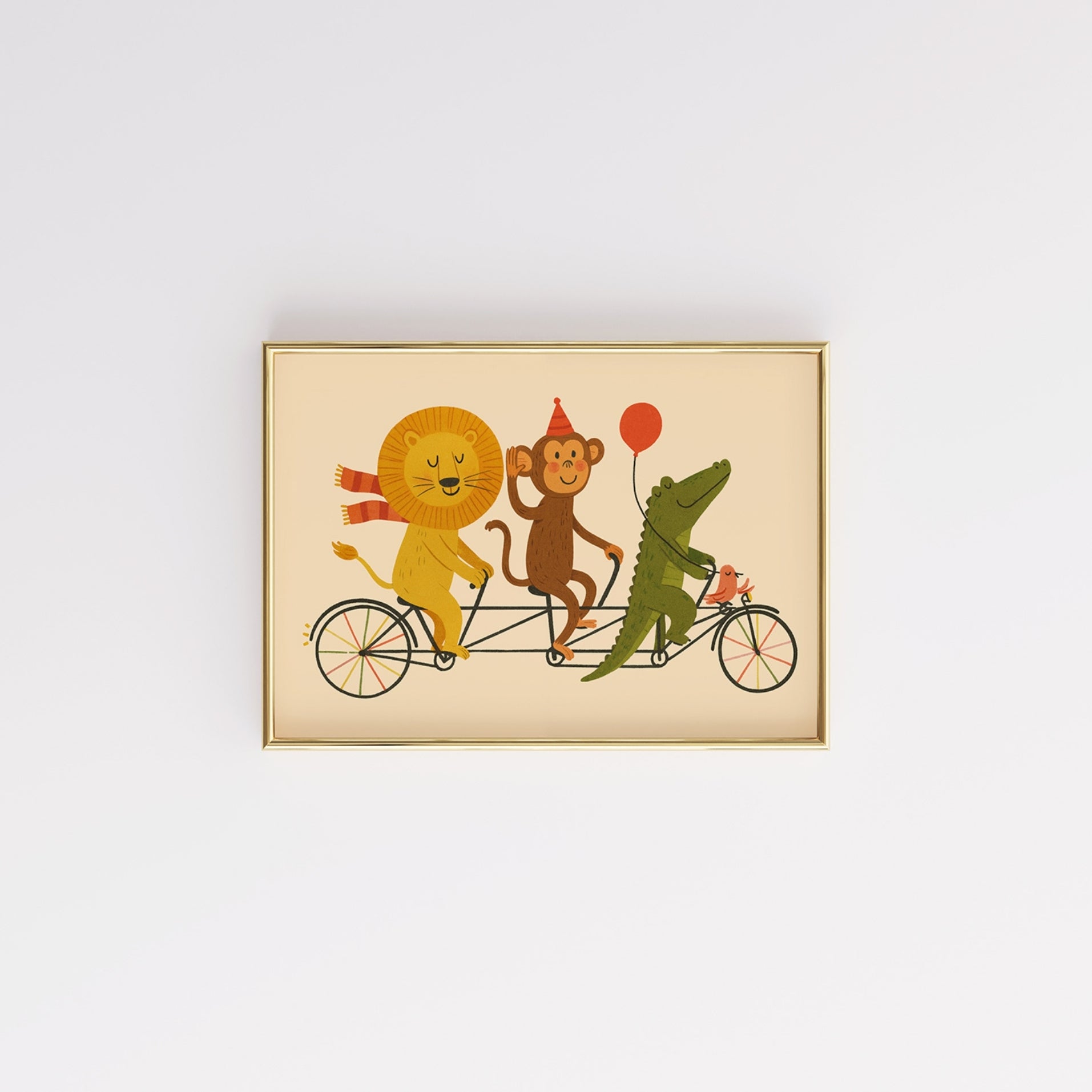 Giro in bicicletta tra amici animali