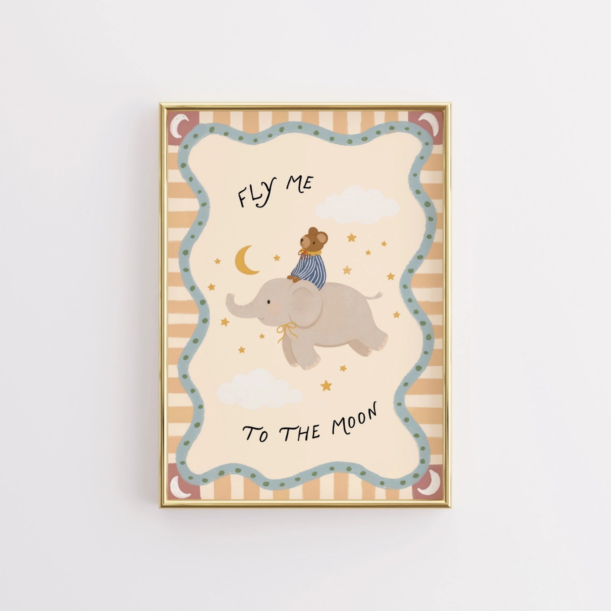 Fly Me to the Moon Nursery Print