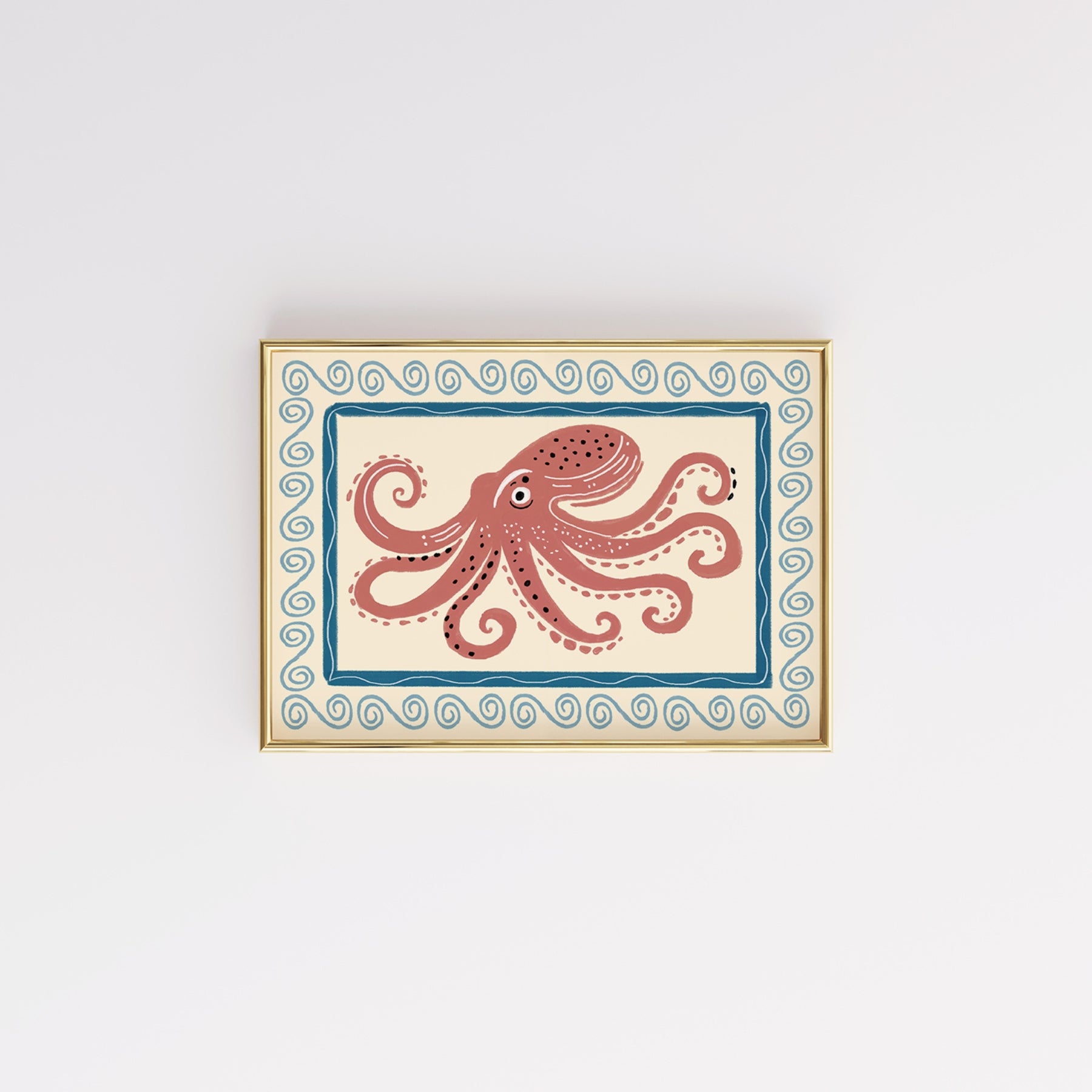 Decorazione murale vintage a forma di polpo