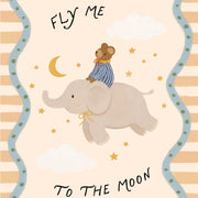 Fly Me to the Moon Elephant – Nursery & Kids Wall Art