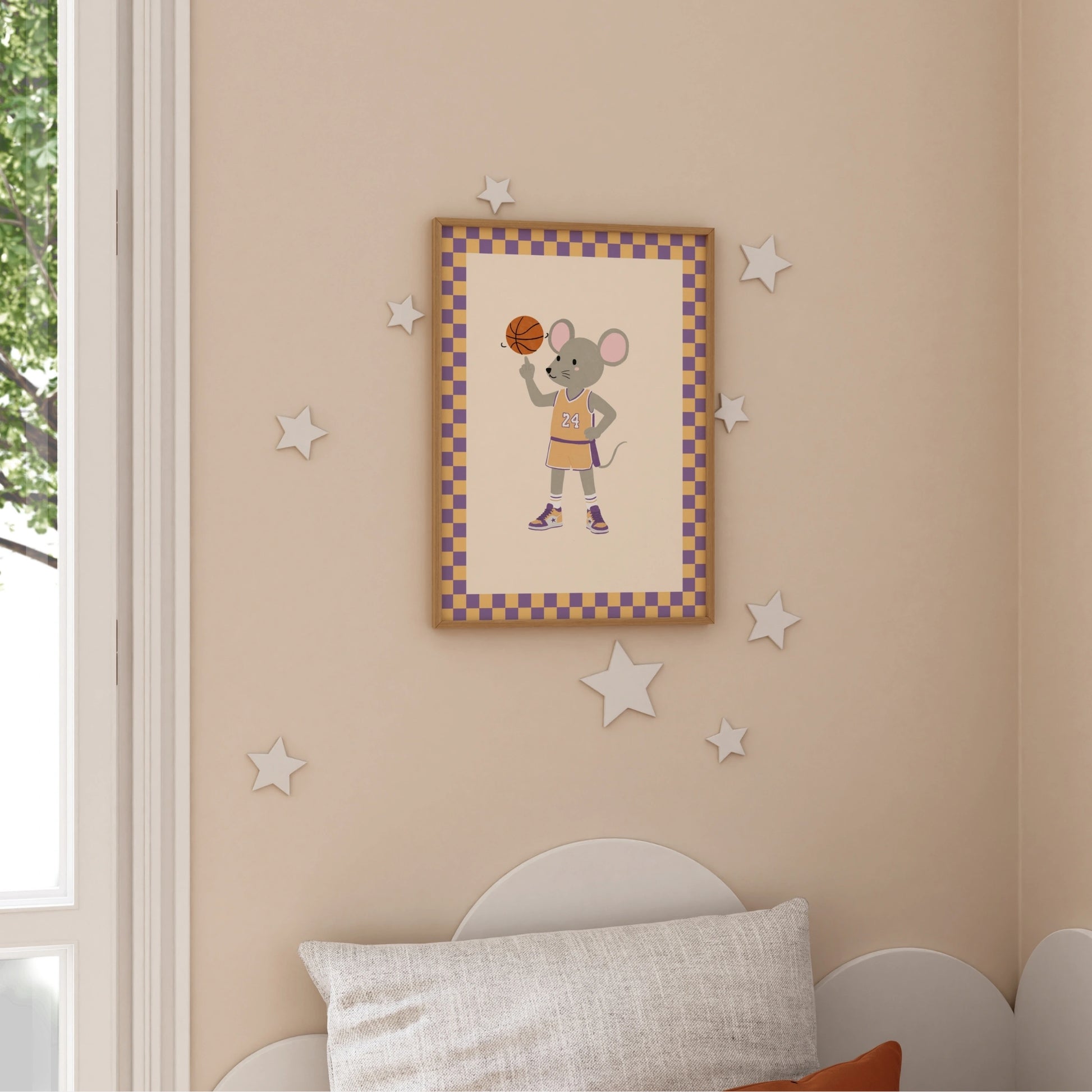 Basketball Mouse Nursery Print