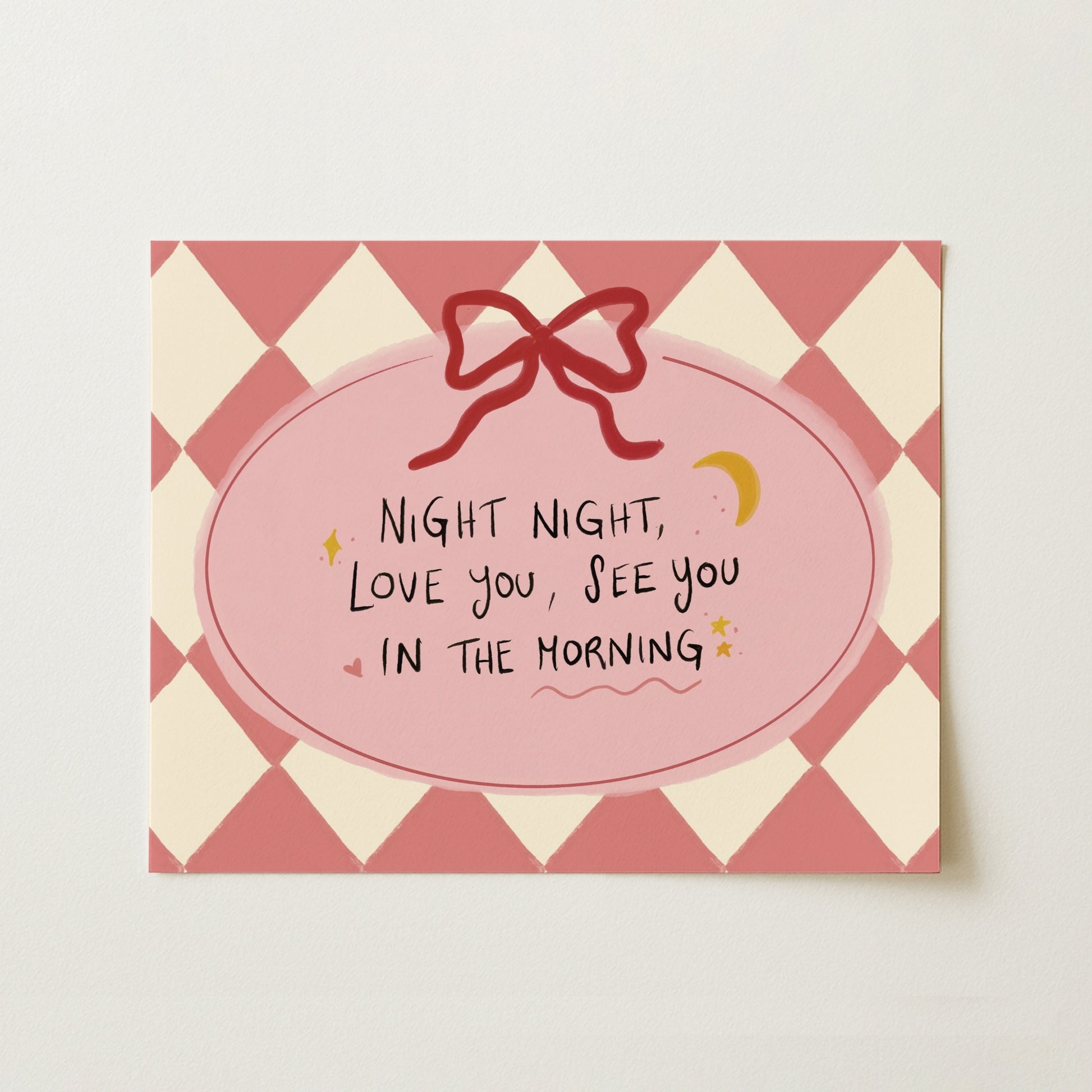 Night Night Love You Nursery Print