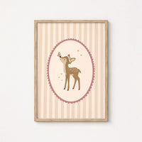 Floral Woodland Deer – Nursery & Kids Wall Art