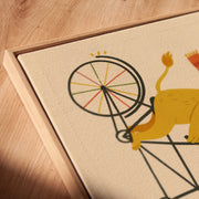 Animal Friends Bike Ride – Nursery & Kids Canvas Wall Art